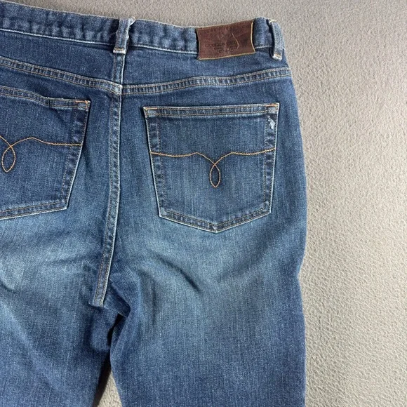 Lauren Ralph Lauren Jeans Women 8 Blue Wash Denim‎ Straight Leg Y2K Fade - Picture 6 of 13